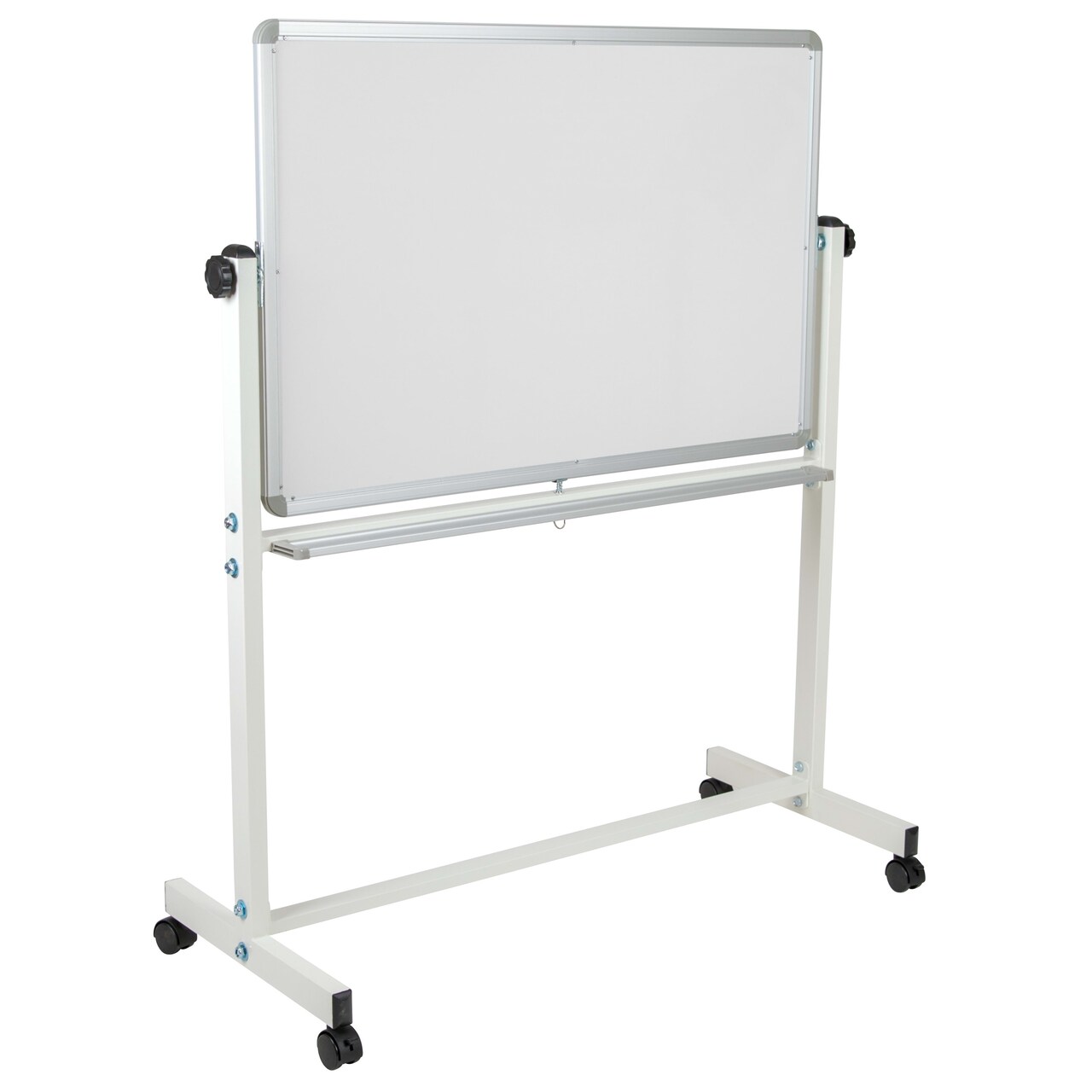 Emma and Oliver Double-Sided Mobile White Board Stand with Pen Tray